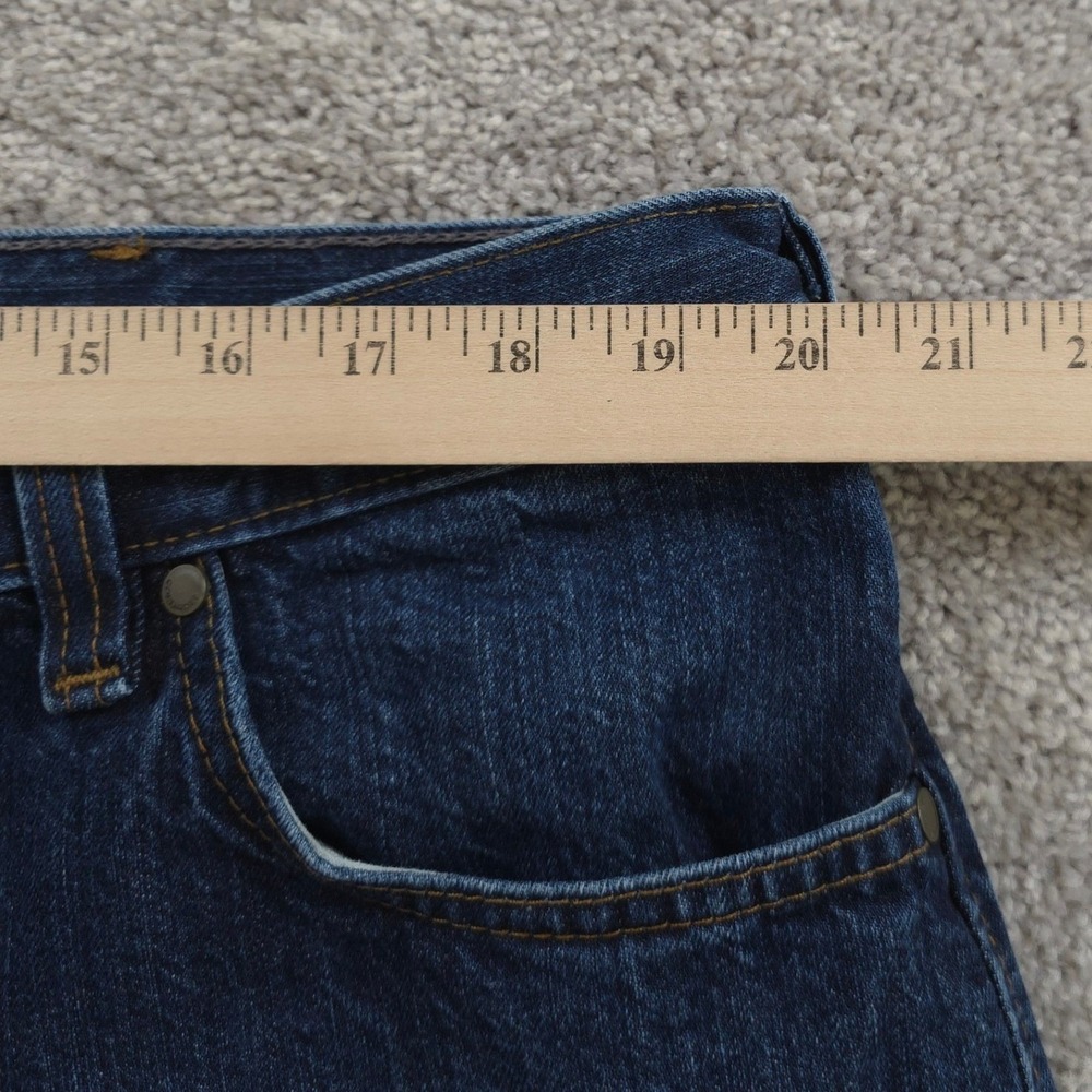 Carhartt Relaxed Fit Jeans Mens 40x32 Dark Blue BD5119-M Workwear Cotton Denim - Picture 6 of 10